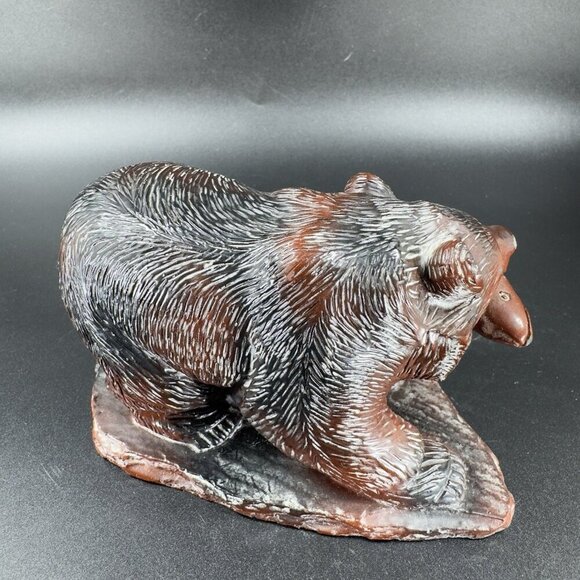 Fait Au Canada Made by Vanstone Vancouver Bear With Fish Figurine Made In Canada - Picture 14 of 16